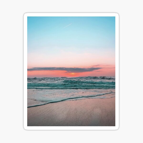 Beach Sunset Sticker For Sale By Slmstickers Redbubble