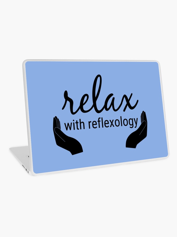 Thumbnail 1 of 2, Laptop Skin, Relax with Reflexology designed and sold by Onpointholistic.