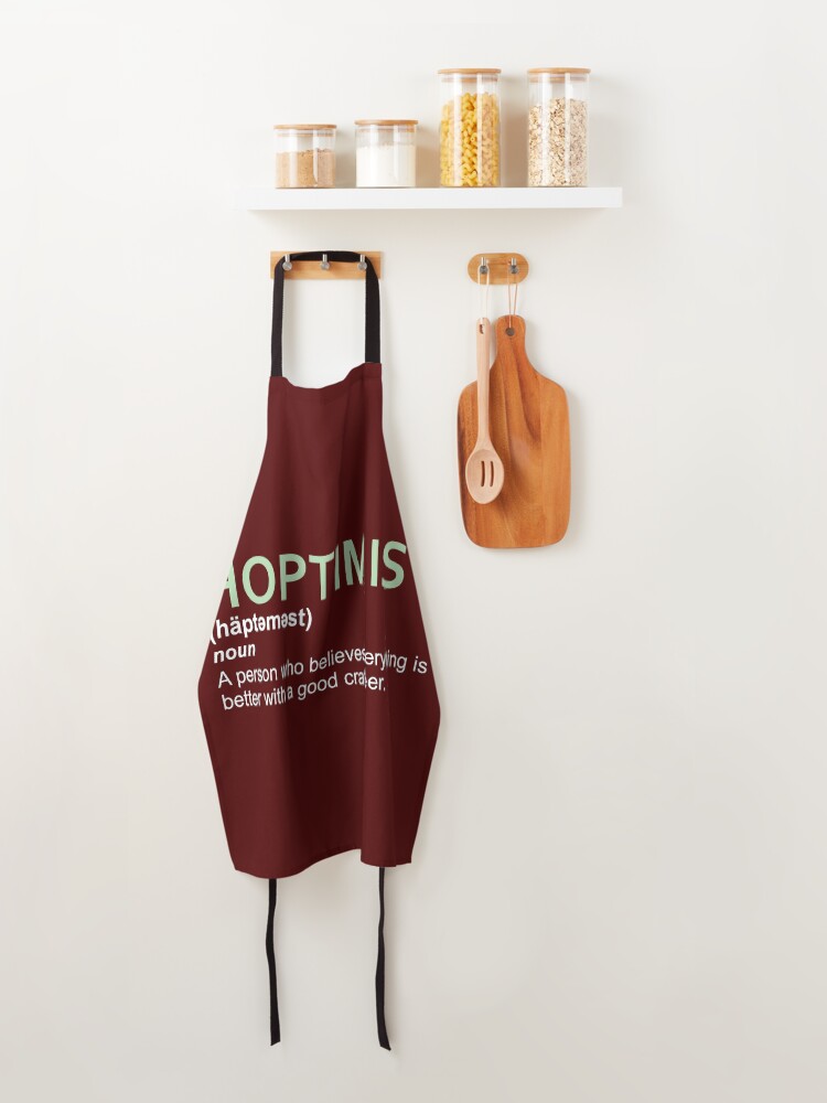 Alternate view of Hoptimist Design for Craft Beer Lovers Apron