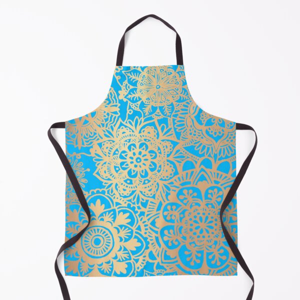 Item preview, Light Blue and Gold Mandala Pattern designed and sold by Julie Erin Designs.