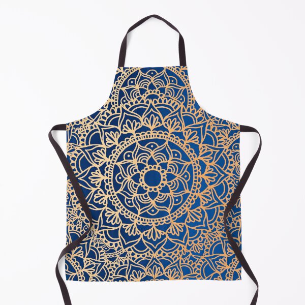 Item preview, Blue and Gold Mandala Pattern designed and sold by Julie Erin Designs.