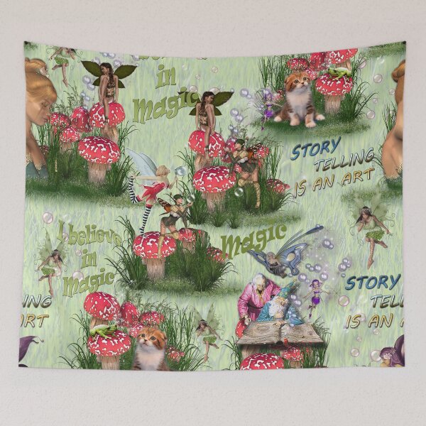 Item preview, Red and White stipple Toadstool Fairyland Stories designed and sold by NadineMay.