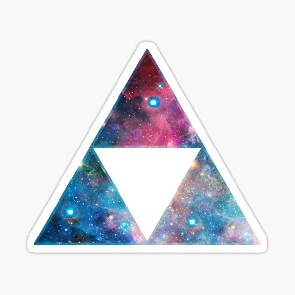 Triforce, Ancient Magical Symbol, Sierpinski Triangle, Galaxy Sticker