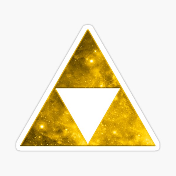 Triforce, Ancient Magical Symbol, Sierpinski Triangle, Galaxy Sticker
