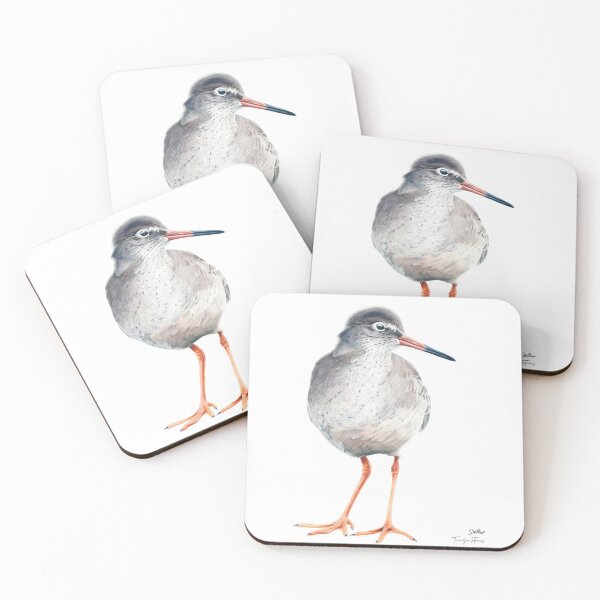 Item preview, Scientific Common redshank colored pencil art icelandic  designed and sold by Petrún Sigurðardóttir.