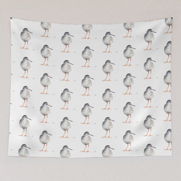 Item preview, Scientific Common redshank colored pencil art icelandic  designed and sold by Petrún Sigurðardóttir.