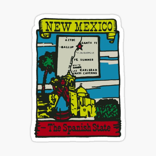 "Vintage New Mexico Decal" Sticker by zsonn Redbubble