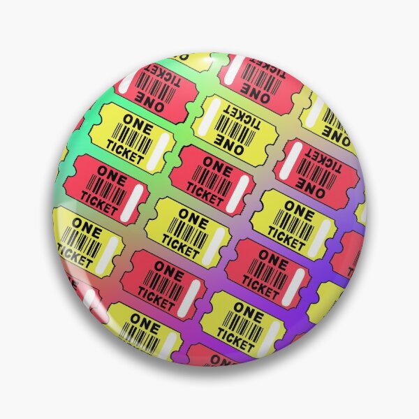 Item preview, ‘One Ticket’ Arcade Tickets Design Neon Background designed and sold by PerpetualPanic.
