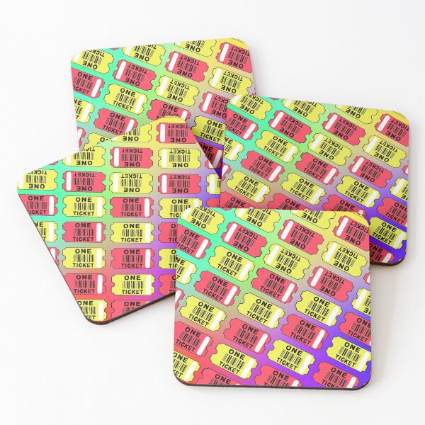 Item preview, ‘One Ticket’ Arcade Tickets Design Neon Background designed and sold by PerpetualPanic.