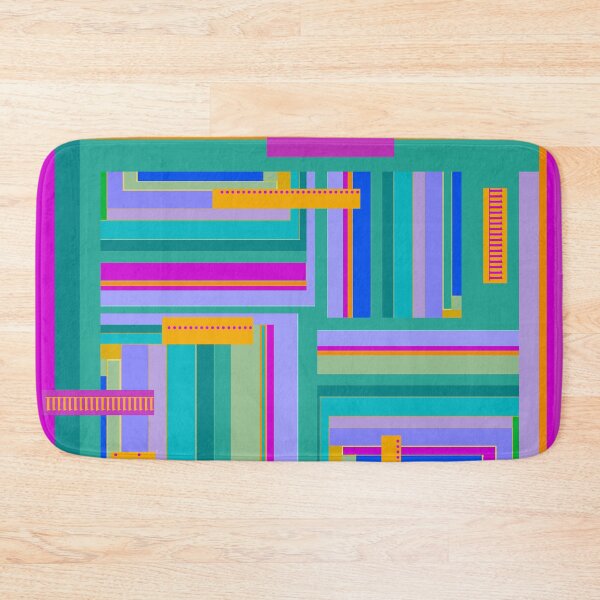 Item preview, Magenta Corridors graphic design in deep pink orange blue green purple designed and sold by djrunnels.