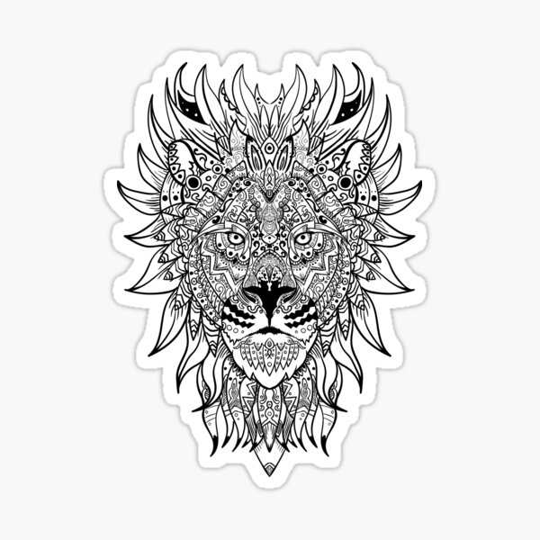Lion Mandala Sticker