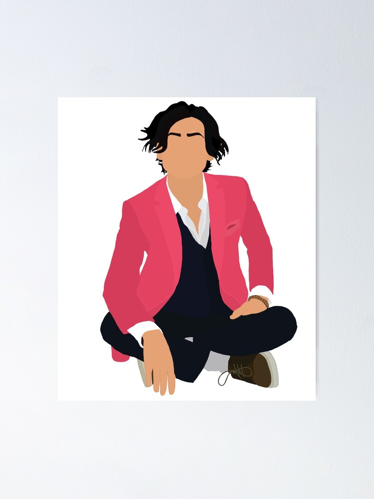 Aidan Gallagher Pink Suit drawinf