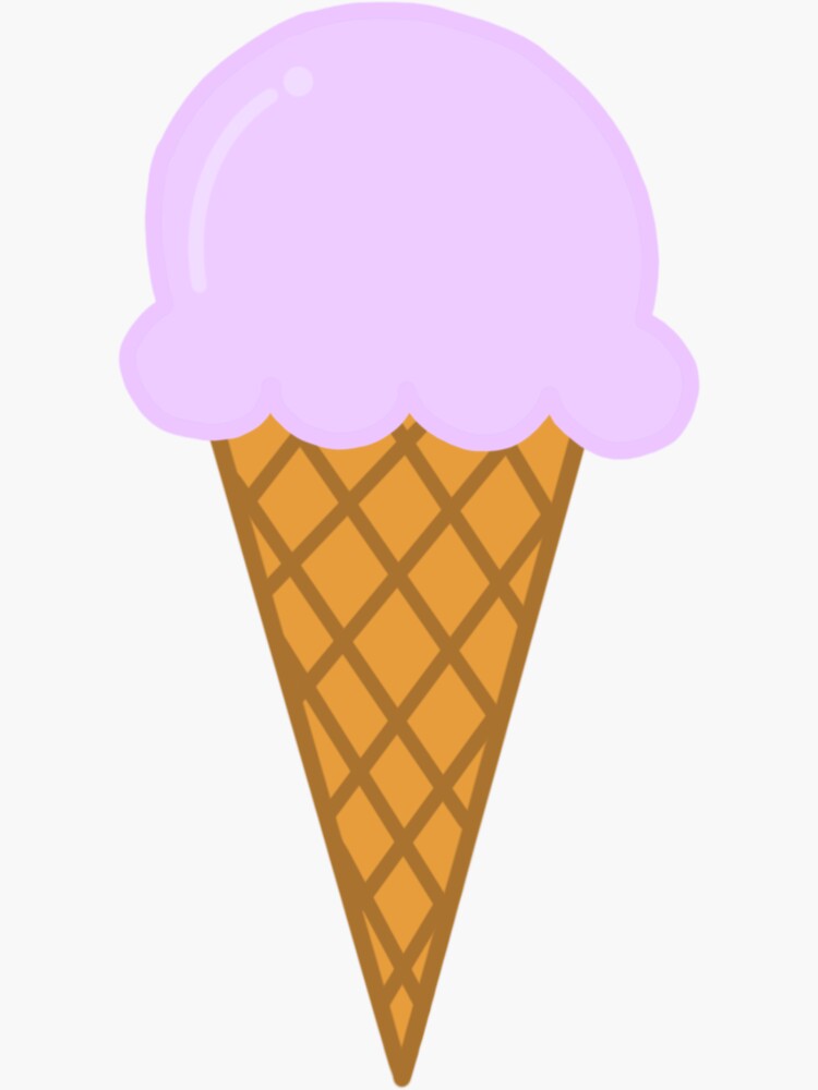 “Purple Ice Cream Cone " Sticker for Sale by emsstickerart | Redbubble