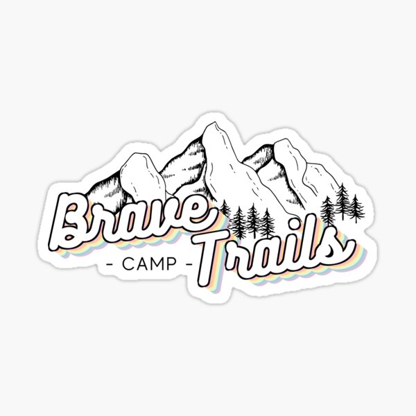 Brave Trails Mountains Sticker