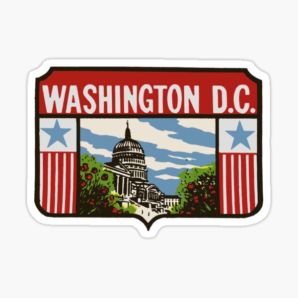 Item preview, Vintage Washington D.C. Decal designed and sold by zsonn.