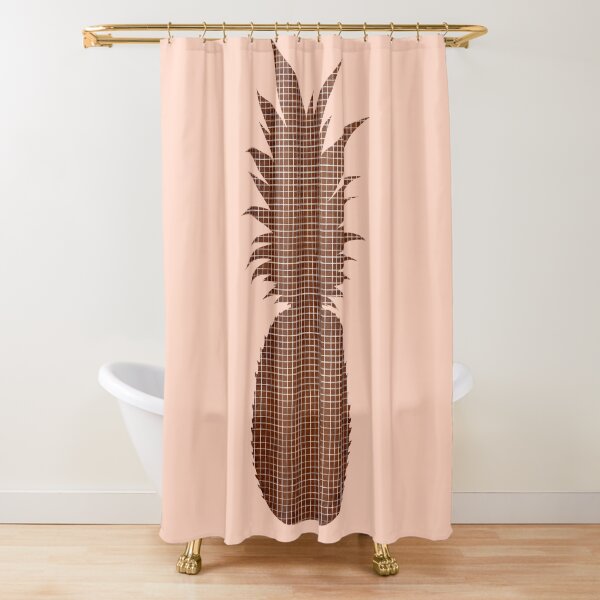 Pineapple Plaid Shower Curtain