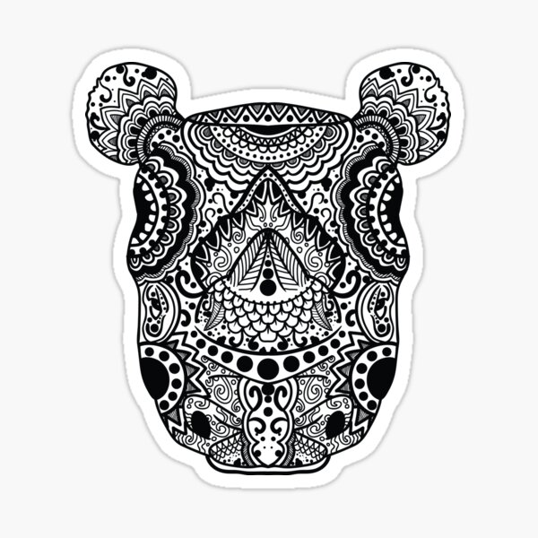 Rhino Mandala Sticker