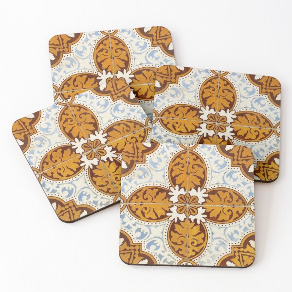 Item preview, Orange ceramic tile pattern designed and sold by Wabi Tabby.