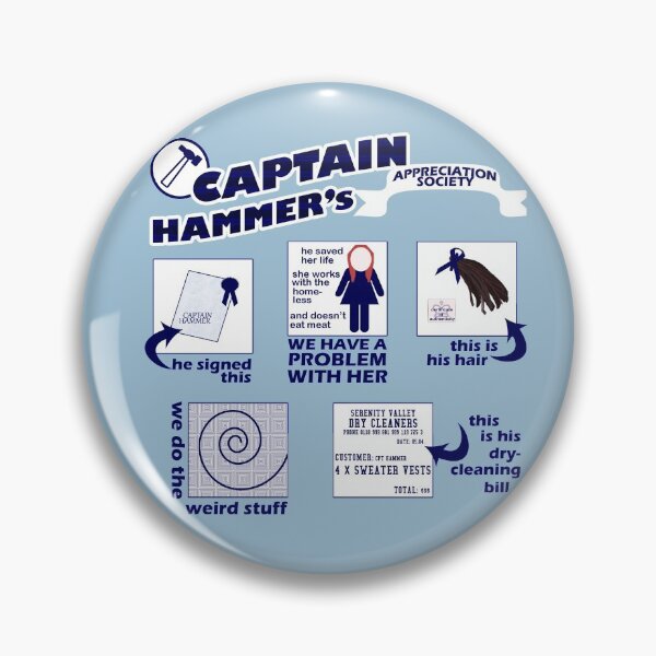Item preview, Captain Hammer's Appreciation Society designed and sold by geekyness.