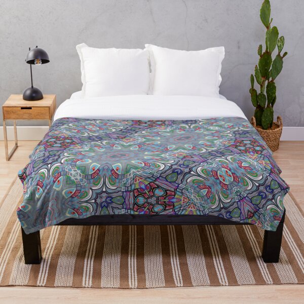 Item preview, Boho Decorative Blue Patchwork Pattern designed and sold by RootSquare.