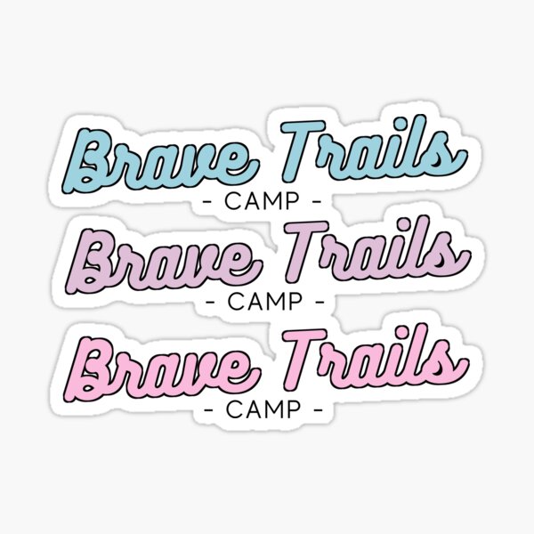 Brave Trails Watercolor Sticker