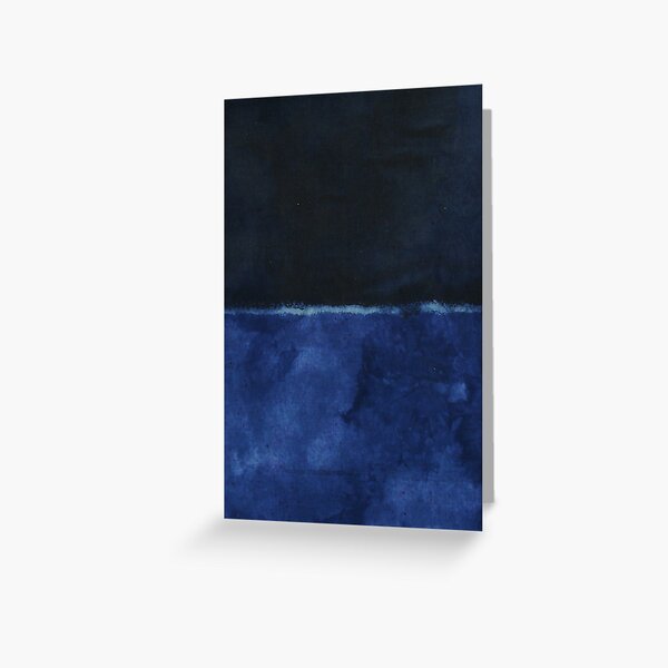 Mark Rothko Painting Style Art Dark Blue 8 Greeting Card