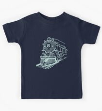 vintage train illustration Kids Tee