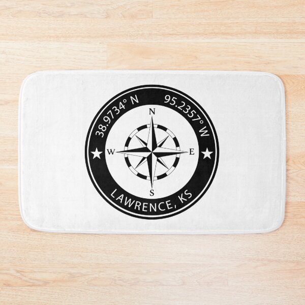 Item preview, Lawrence, Kansas Geographical Coordinates designed and sold by TeeOhGraphics.