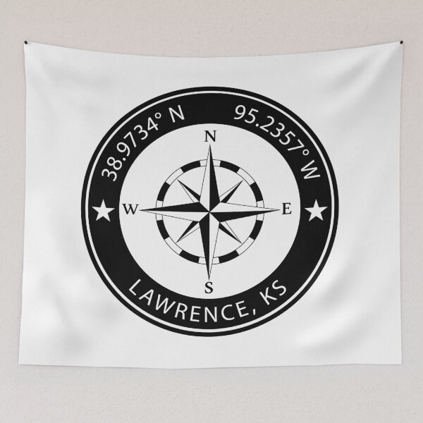 Item preview, Lawrence, Kansas Geographical Coordinates designed and sold by TeeOhGraphics.