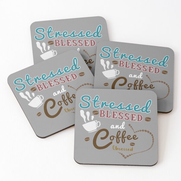 Item preview, Stressed blessed and coffee obsessed    designed and sold by Djalane.