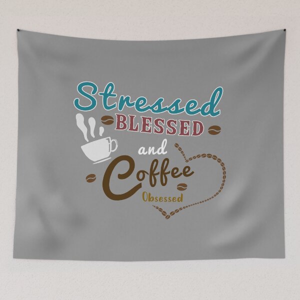 Item preview, Stressed blessed and coffee obsessed    designed and sold by Djalane.