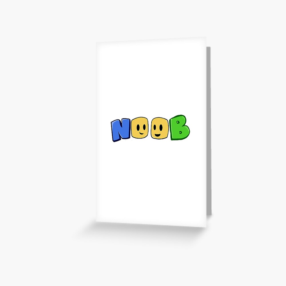 Noob Blockheads Roblox Logo Greeting Card By Stinkpad Redbubble - roblox tiktok 3d style text poster by stinkpad redbubble