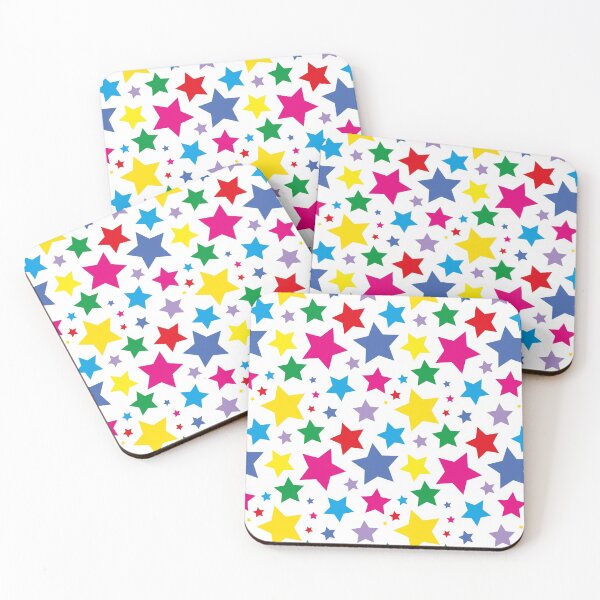 Item preview, Bright rainbow star print designed and sold by LittleBettyMakes.