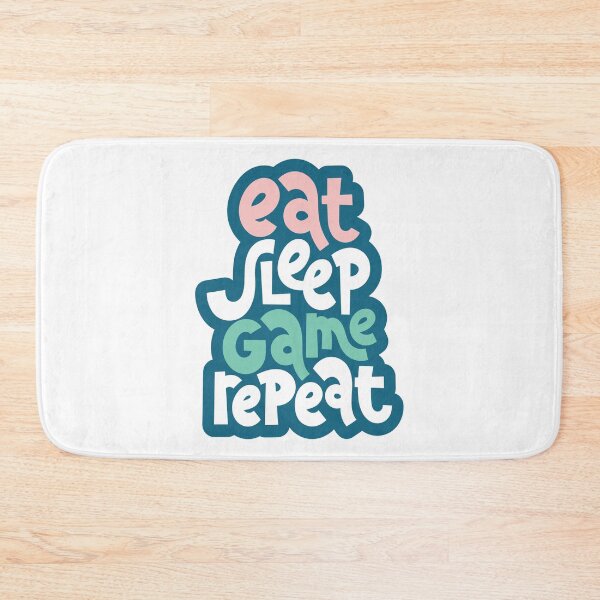 Item preview, Eat Sleep Game Repeat designed and sold by WordsGamersUse.