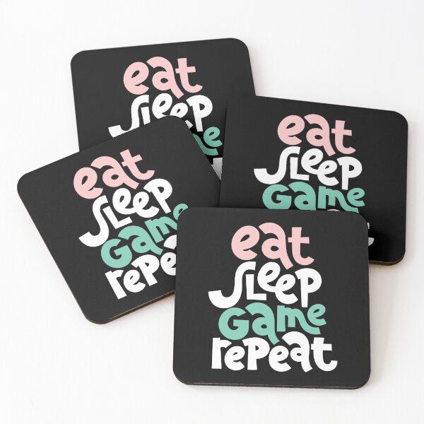 Item preview, Eat Sleep Game Repeat designed and sold by WordsGamersUse.