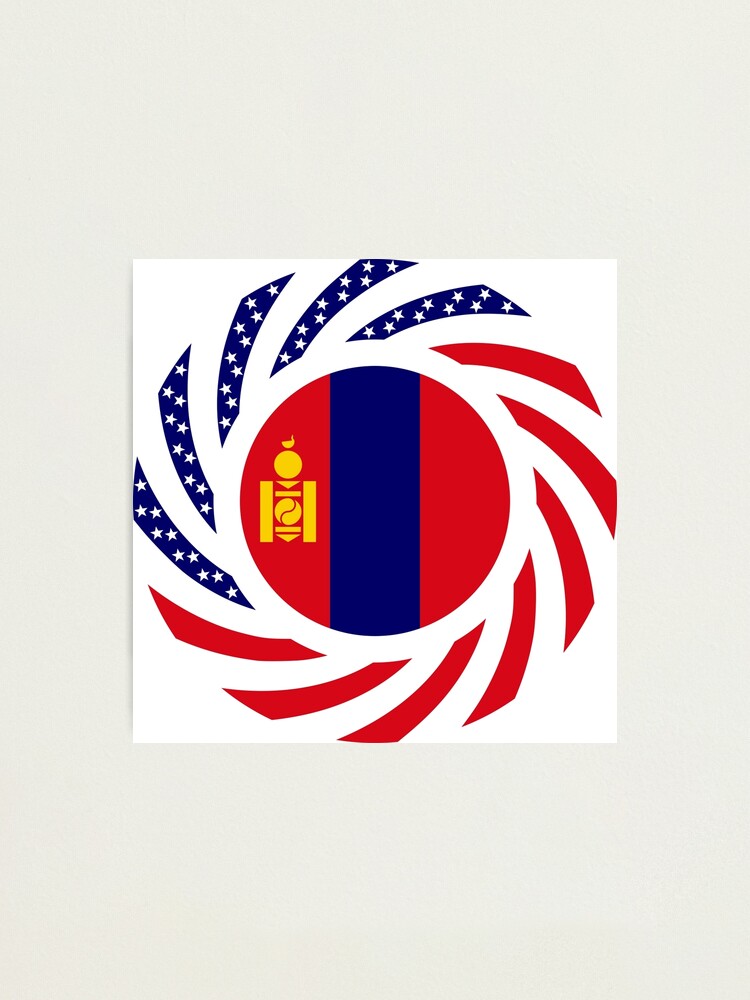 Alternate view of Mongolian American Multinational Patriot Flag Series Photographic Print