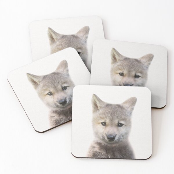 Item preview, Baby Wolf, Baby Animals Art Print by Synplus designed and sold by synplus.