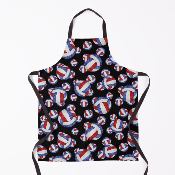 Item preview, Red white and blue volleyballs pattern designed and sold by katzdzynes.