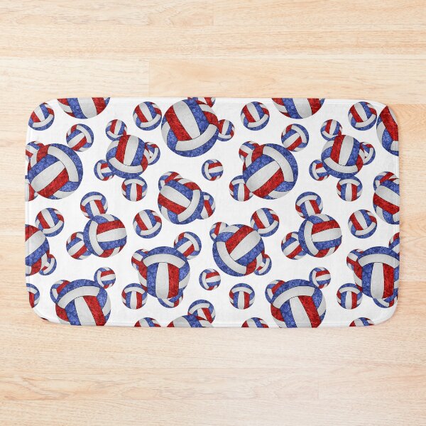 Item preview, Red white and blue volleyballs pattern designed and sold by katzdzynes.