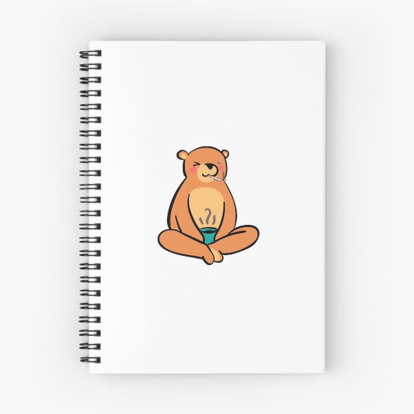 Item preview, Smoking bear drinks coffee for breakfast designed and sold by lsvds.