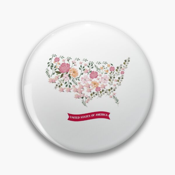 Item preview, America map Flowers designed and sold by Mohamedprf.