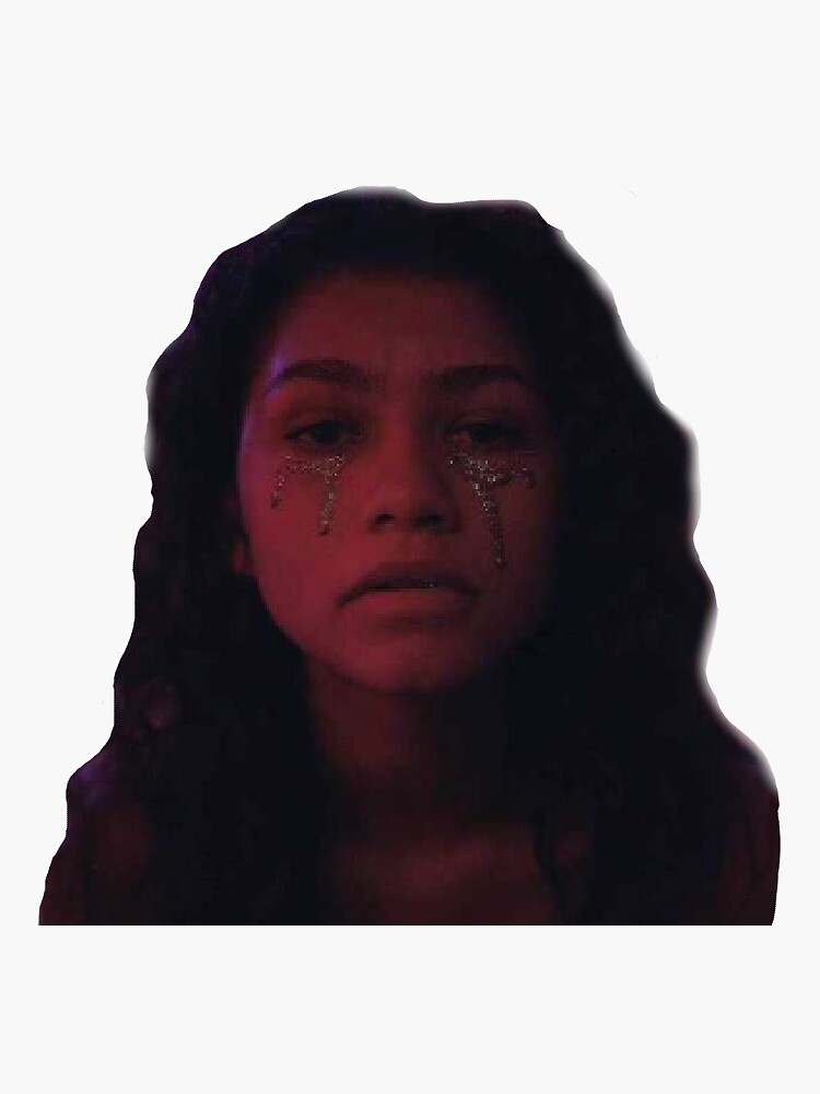 "rue from euphoria glitter zendaya sticker design" Sticker for Sale by