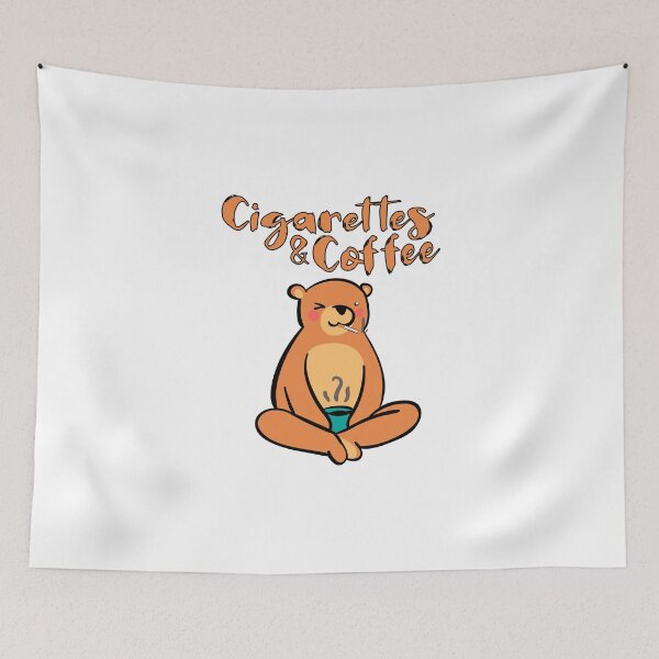 Item preview, Kopie von Smoking bear drinks coffee for breakfast designed and sold by lsvds.