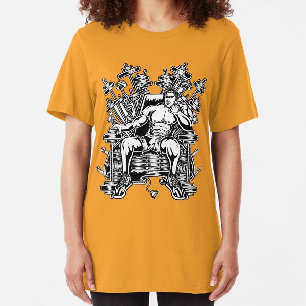 King's Throne of Barbells Slim Fit T-Shirt