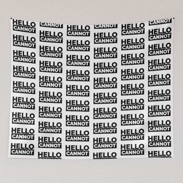 Item preview, Hello Cannot (Black) designed and sold by BunnyPrinceDegn.