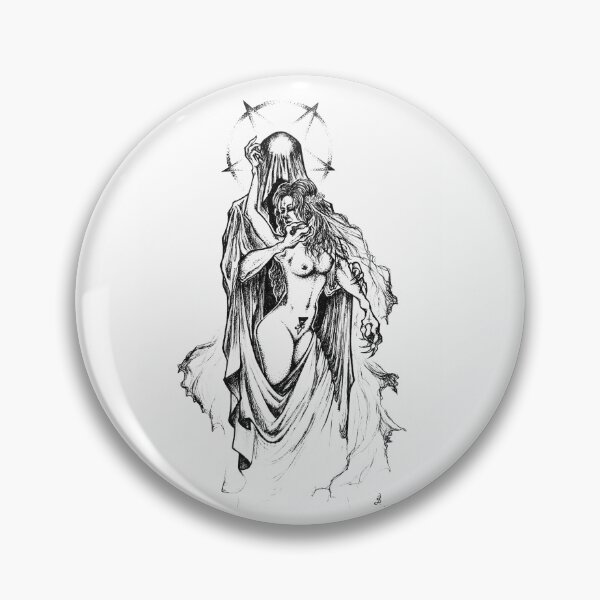 Artikelvorschau, Dark Lovers – Dämonin und ihr dunkler Meister – Schwarz-Weiß-Malerei, sexy Kunst, Geschenkkarte zum Valentinstag, Tarot-Liebeskarte, die Liebenden, Succubus-Kunst entworfen und verkauft von SSINAMOON.