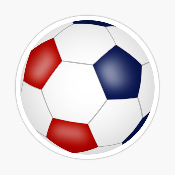 Red white and blue soccer balls pattern Sticker
