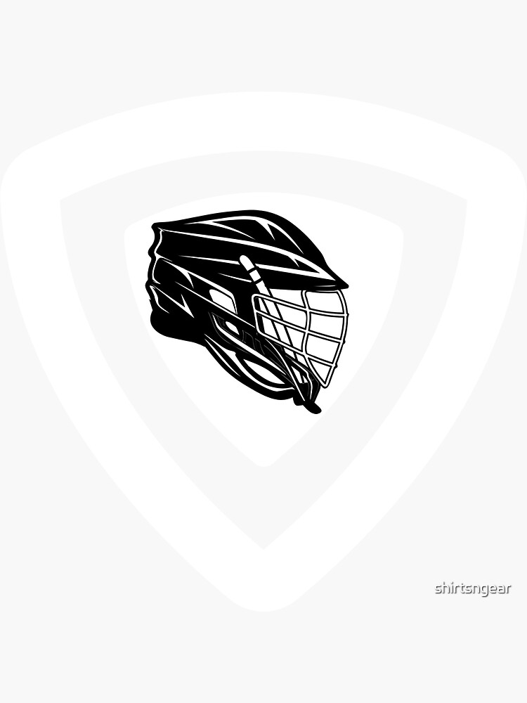 "Lacrosse Helmet Logo" Sticker by shirtsngear Redbubble