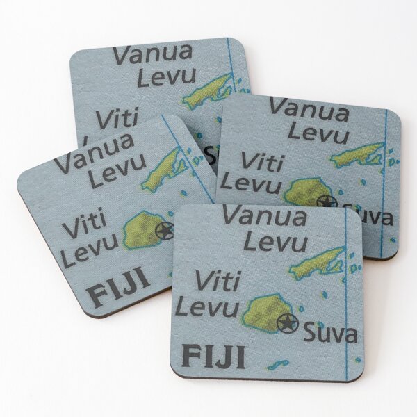Item preview, Fiji Islands Map Geographic  designed and sold by Kaushal Pal.