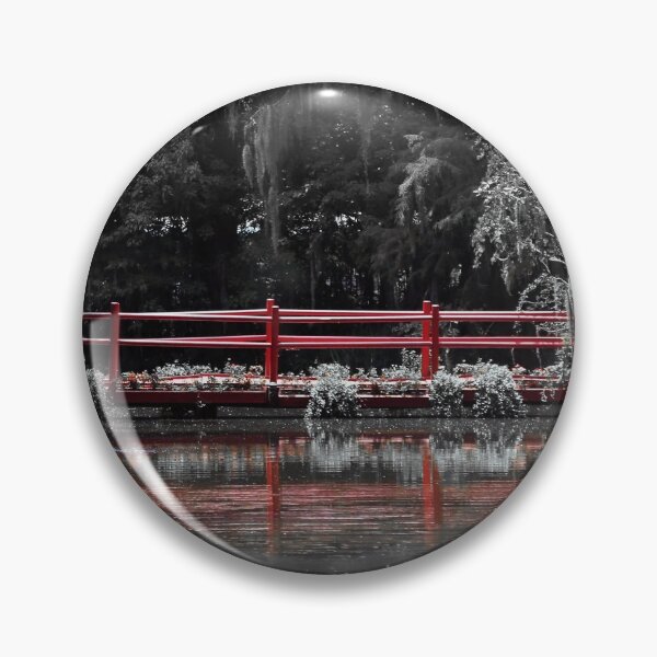 Item preview, Black, White, and Red Bridge at Magnolia Bridge designed and sold by StampCity.